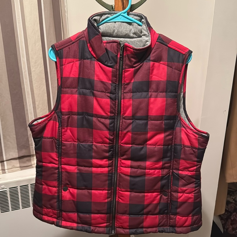Buffalo plaid vest